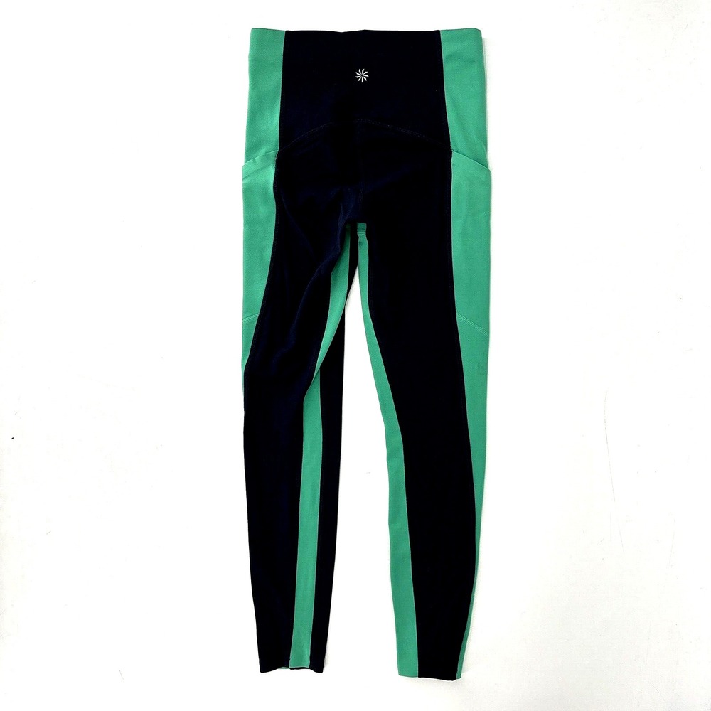 Athleta Yin 7/8 Tight Leggings Size 2XS Womens 405423 Pockets Navy Green NWOT - Picture 6 of 8